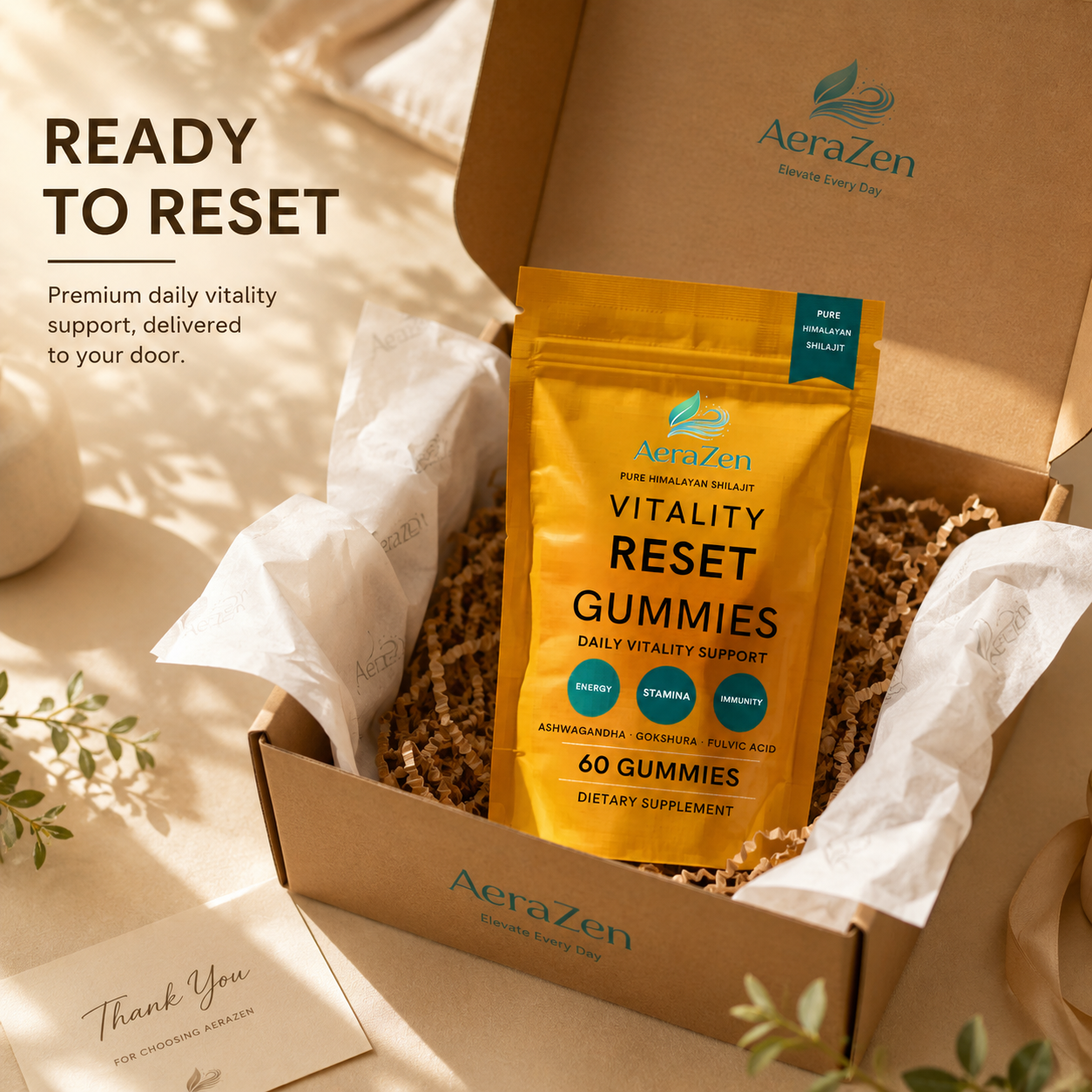 AeraZen Vitality Reset Gummies – Energy, Stamina & Immunity Support