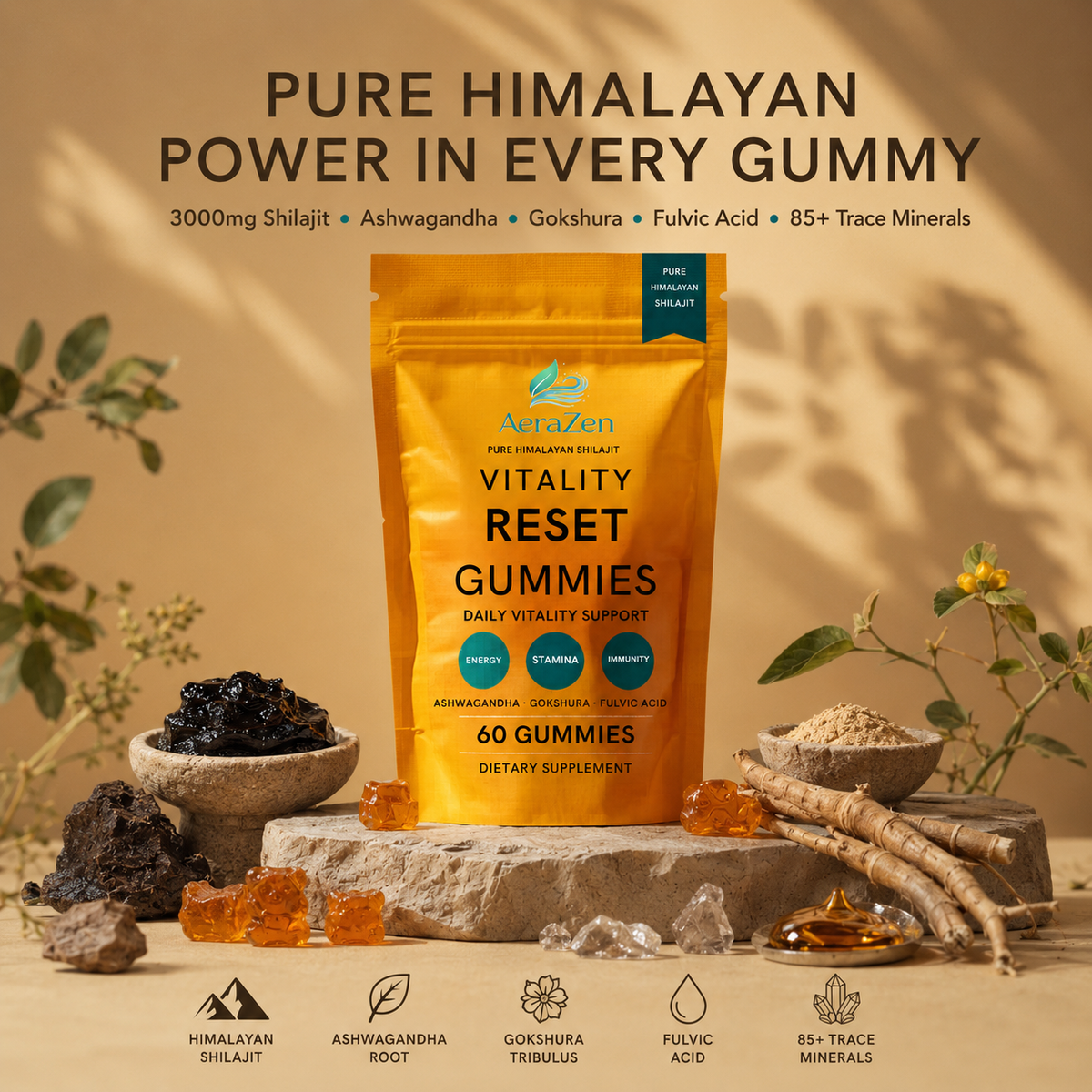 AeraZen Vitality Reset Gummies – Energy, Stamina & Immunity Support